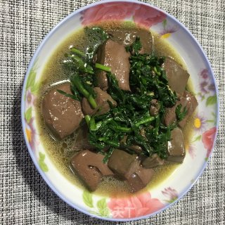 韭菜烧鸭血的做法步骤：7