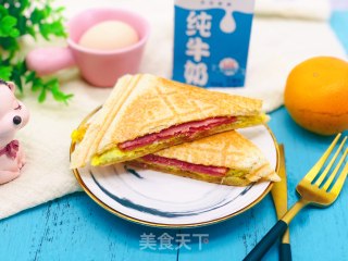 火腿鸡蛋三明治的做法步骤：10