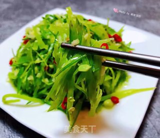 #清肠食谱#凉拌蒜蓉荷兰豆的做法步骤：9