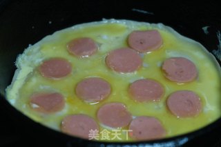 鸡蛋火腿肠饼的做法步骤：6