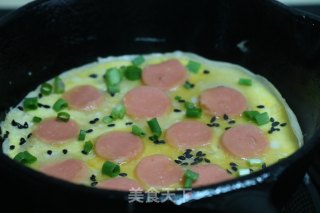 鸡蛋火腿肠饼的做法步骤：7