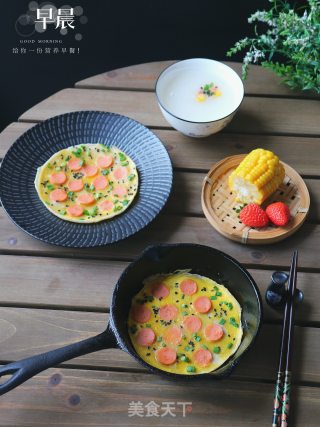 鸡蛋火腿肠饼的做法步骤：8