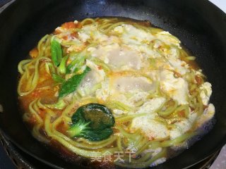 番茄鸡蛋菠菜面的做法步骤：8