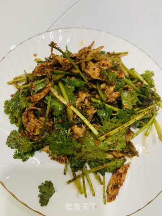 香菜手撕鸡的做法步骤：2