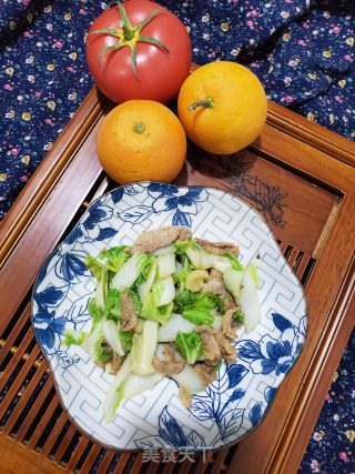 肉片炒白菜的做法步骤：9