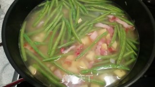 留兰香熏肉豆角炖菜的做法步骤：6