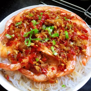 剁椒蒜蓉蒸青虾的做法步骤：9