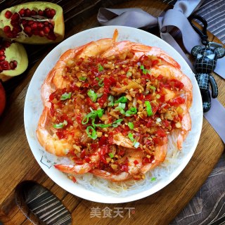 剁椒蒜蓉蒸青虾的做法步骤：12