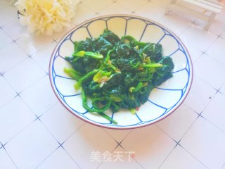 清炒菠菜的做法步骤：7