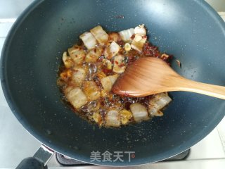 青蒜香干回锅肉的做法步骤：6