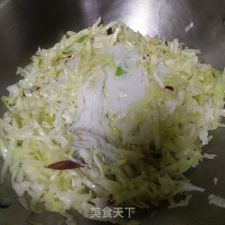粉丝炒圆白菜的做法步骤：6