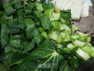 青菜南糕汤的做法步骤：3