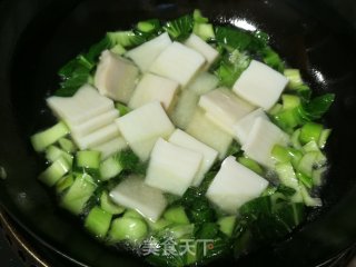 青菜南糕汤的做法步骤：5
