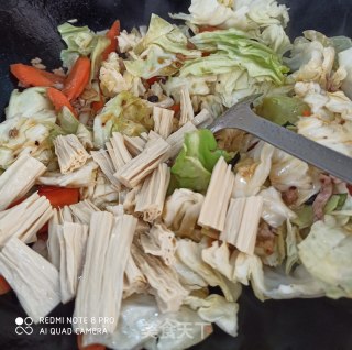 肉炒手撕包菜的做法步骤：6