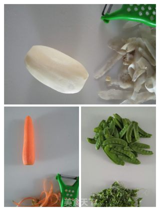 菱藕小炒的做法步骤：3