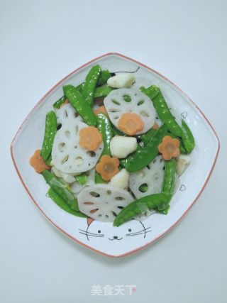 菱藕小炒的做法步骤：8