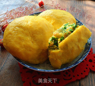 韭菜素馅大饽饽的做法步骤：11