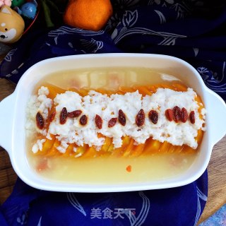甜酒枸杞蒸南瓜的做法步骤：9