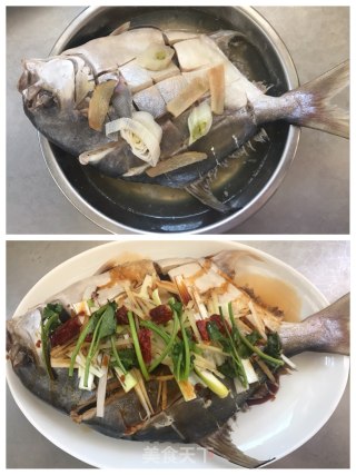 清蒸金鲳鱼的做法步骤：5