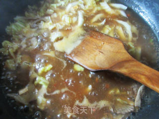酸辣大白菜牛肉粉丝汤的做法步骤：5