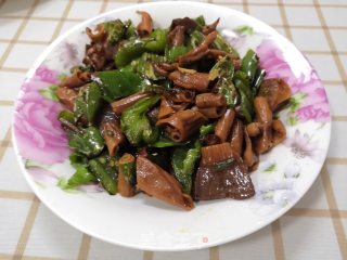辣椒炒鸭肠的做法步骤：9