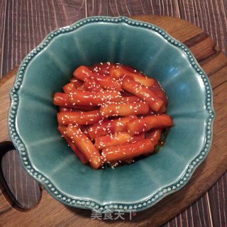 韩式辣酱煮年糕的做法步骤：7