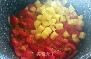 西红柿土豆烫饭的做法步骤：5