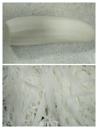 清炒白萝卜丝的做法步骤：2