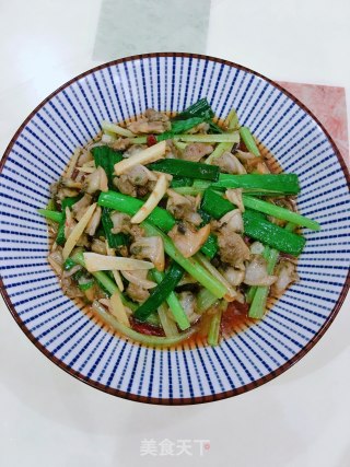 爆炒花甲肉的做法步骤：8