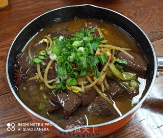 豆芽烧鸭血的做法步骤：7