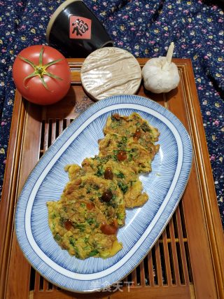 香菜虾皮蛋饼的做法步骤：13