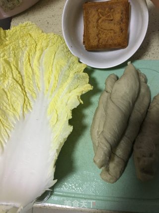 香干素鸡炒白菜的做法步骤：1