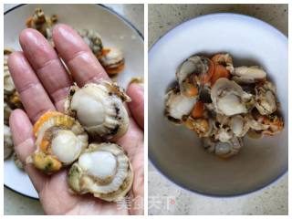 彭豆带你做鲜虾贝肉白菜豆腐海鲜荟的做法步骤：2