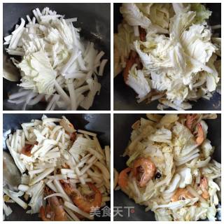 彭豆带你做鲜虾贝肉白菜豆腐海鲜荟的做法步骤：7