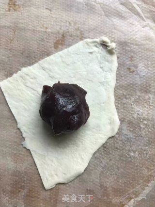 手抓饼豆沙馅饼的做法步骤：4