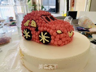 酸奶慕斯汽车蛋糕的做法步骤：5