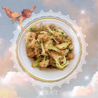 黑胡椒酱炒花菜的做法步骤：9