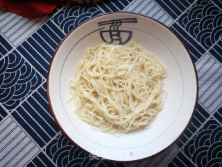 小白菜虾仁豆腐盖浇面的做法步骤：5