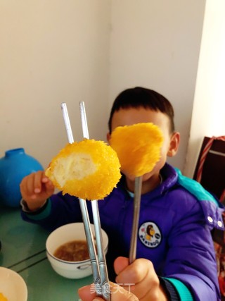 土豆泥芝士虾球的做法步骤：6