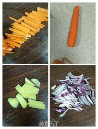 香芹炒莲藕的做法步骤：4