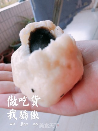黑芝麻刺猬包子的做法步骤：7