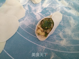 香菜鸡蛋白菜馅煎饺的做法步骤：7