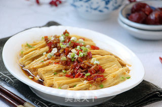 金针菇蒸腐竹的做法步骤：9