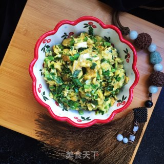 韭菜炒鸡蛋的做法步骤：9