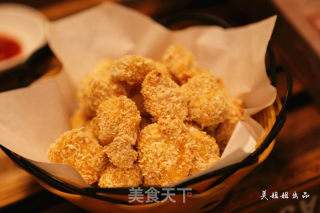 烤箱版鸡米花------减肥零食的做法步骤：21
