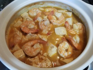 麻婆虾仁豆腐的做法步骤：10