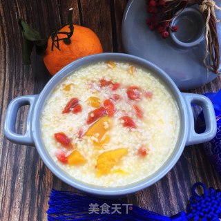 南瓜枸杞小米粥的做法步骤：10