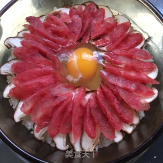 香菇腊肠煲仔饭的做法步骤：9