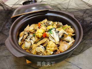 生蚝鲍鱼焖鸡的做法步骤：10