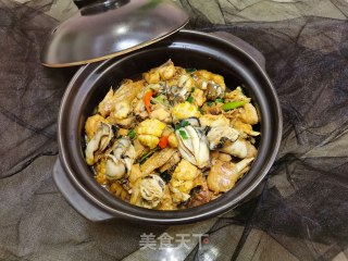 生蚝鲍鱼焖鸡的做法步骤：11